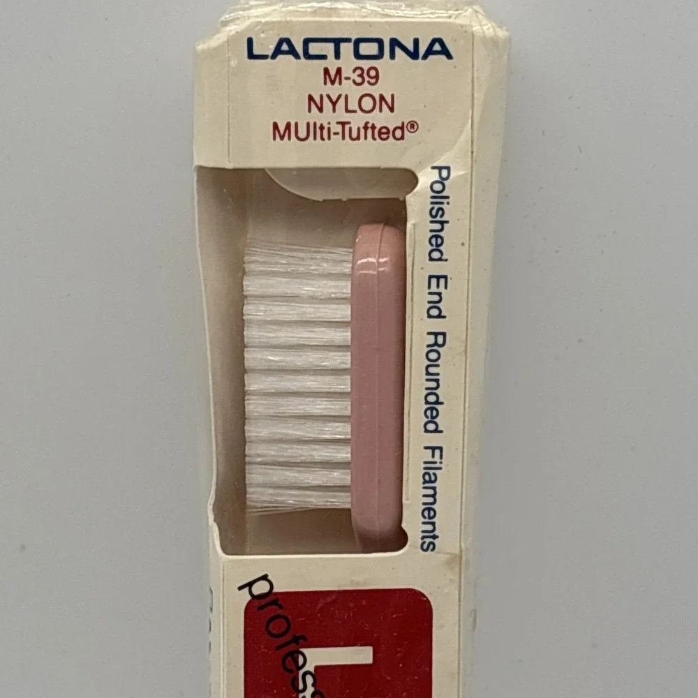 Lactona M~39 Natural Multi Tufted Toothbrush Stimulator NOS Pink